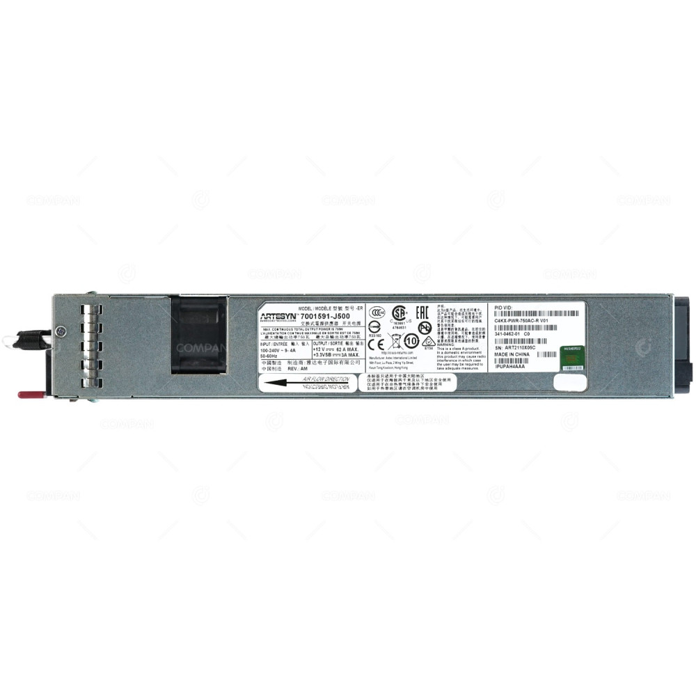 C4KX-PWR-750AC-R CISCO 750W POWER SUPPLY PORT SIDE INTAKE FOR CATALYST 4500-X